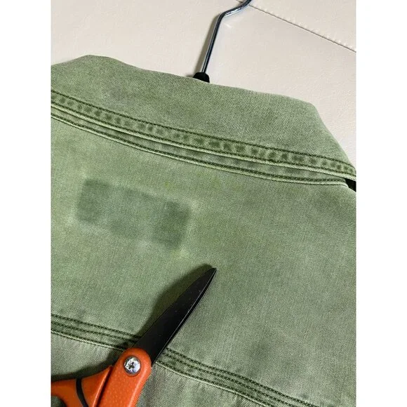 Ryan Michael Men Silk Blend Green Button Up Shirt Size Large Long Sleeve Western - Picture 6 of 16